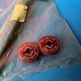 SUGINO BMX CRANK DUST CAPS RED FOR 80-87 OLD SCHOOL CT MAXY CROSS SUPER GT NOS