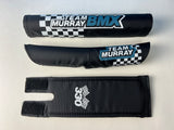 OLD SCHOOL BMX TEAM MURRAY BMX 330 BLACK BLUE & WHITE PAD SET VINTAGE NOS