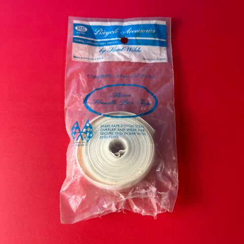 HUNT WILDE BICYCLE HANDLE BAR TAPE SOLID WHITE FOR SCHWINN ROAD BIKES OTHERS NOS