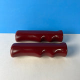 BICYCLE GRIPS 7/8" ID. 4-3/8" LONG MAROON RED FITS SCHWINN SEARS MURRAY VINTAGE