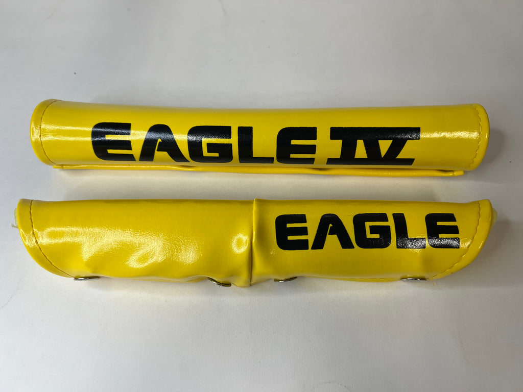 OLD SCHOOL EAGLE IV YELLOW BMX BIKE PAD SET VINTAGE NOS