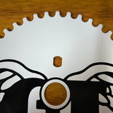 BMX SPROCKET 44 TOOTH WHITE & BLACK FOR OLD SCHOOL 89/90 GT PERFORMER