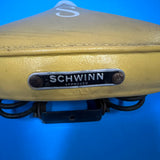 SCHWINN APPROVED BICYCLE S SEAT YELLOW / WHITE FITS VARSITY ROAD BIKES OTHERS VINTAGE