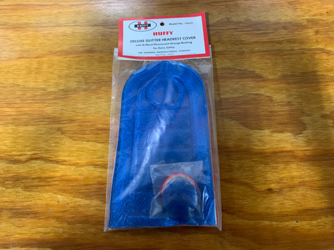 HUFFY BICYCLE SISSY BAR HEAD COVER PAD BLUE GLITTER VINTAGE NOS NEVER USED